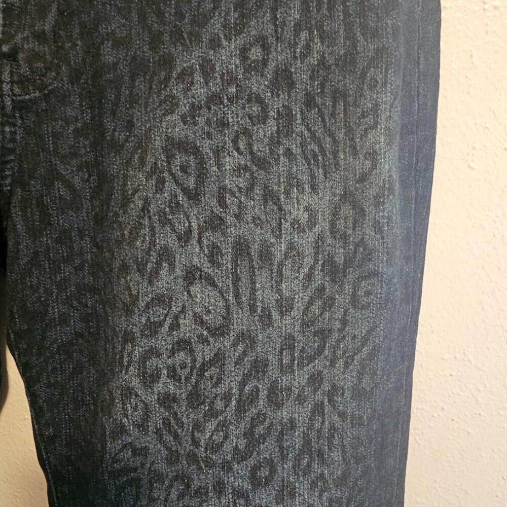 Unbranded Leopard Print Denim Skinny Jeans Plus Size 15/16 - Picture 2 of 4